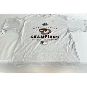 Chase Men's Size XL TShirt Vtg Arizona Diamondbacks 2001 World Series Champions